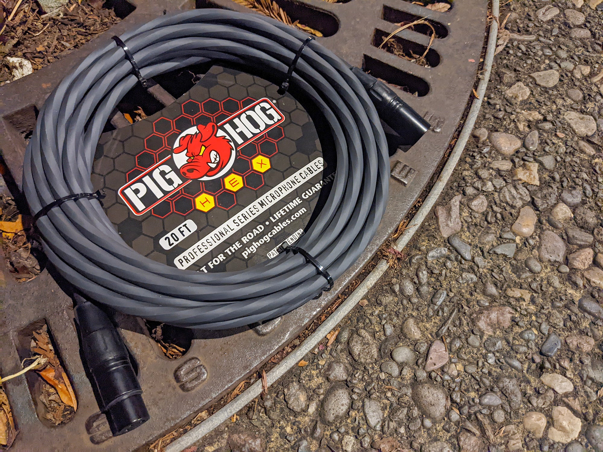 Pig Hog Hex Series Mic Cables - Grey