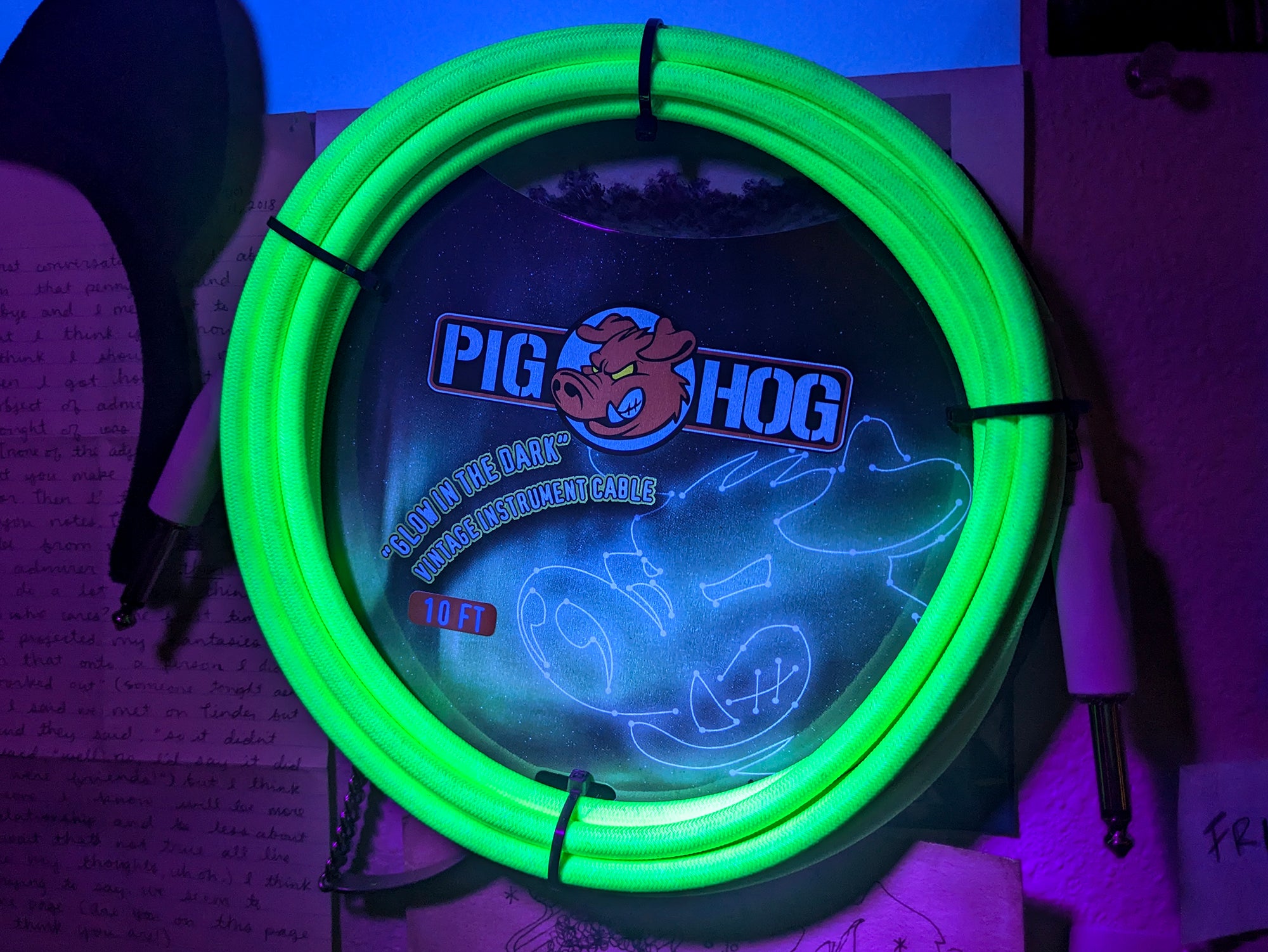 Pig Hog Glow In The Dark Instrument Cables