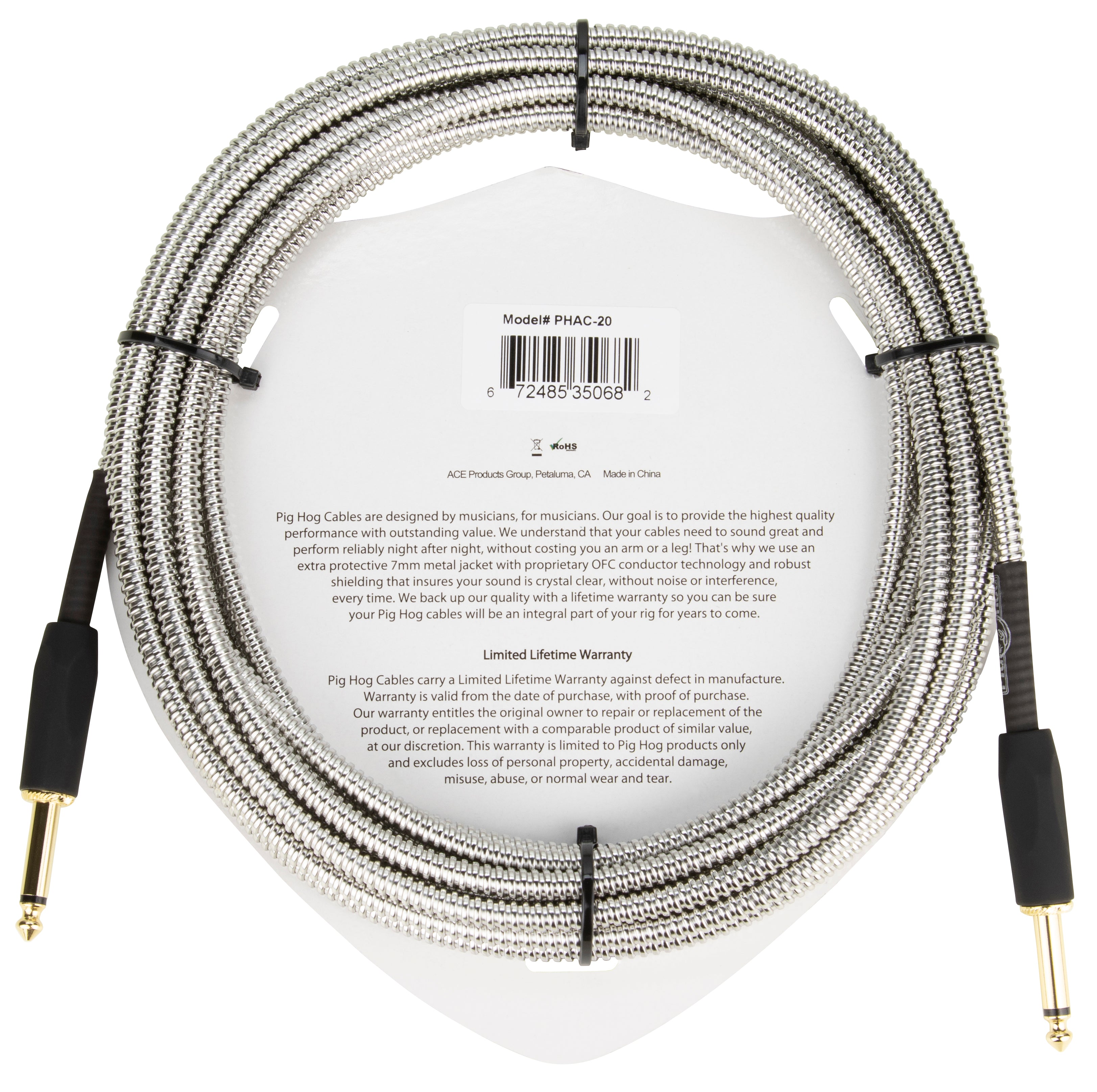 Pig Hog "Armor Clad" Instrument Cable