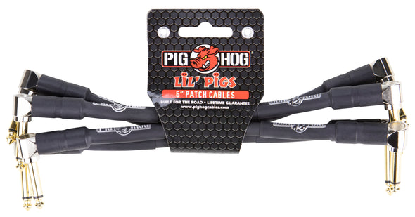 Pig Hog Lil Pigs 6in Patch Cables - 4 pack