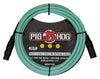 Pig Hog Hex Series Mic Cables 10ft. Seafoam Green