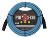 Pig Hog Hex Series Mic Cables 15ft. Daphne Blue