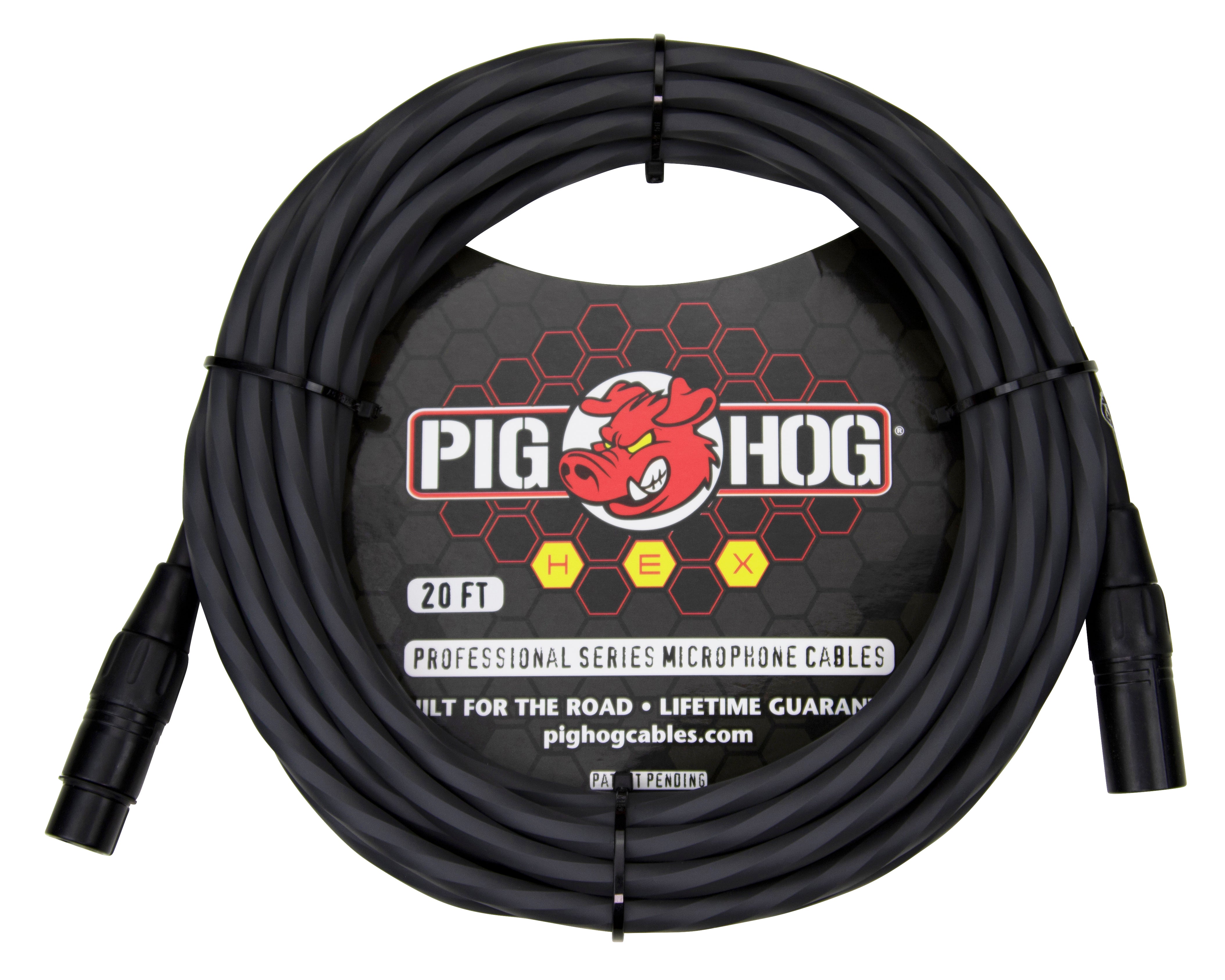 Pig Hog Hex Series Mic Cables - Grey