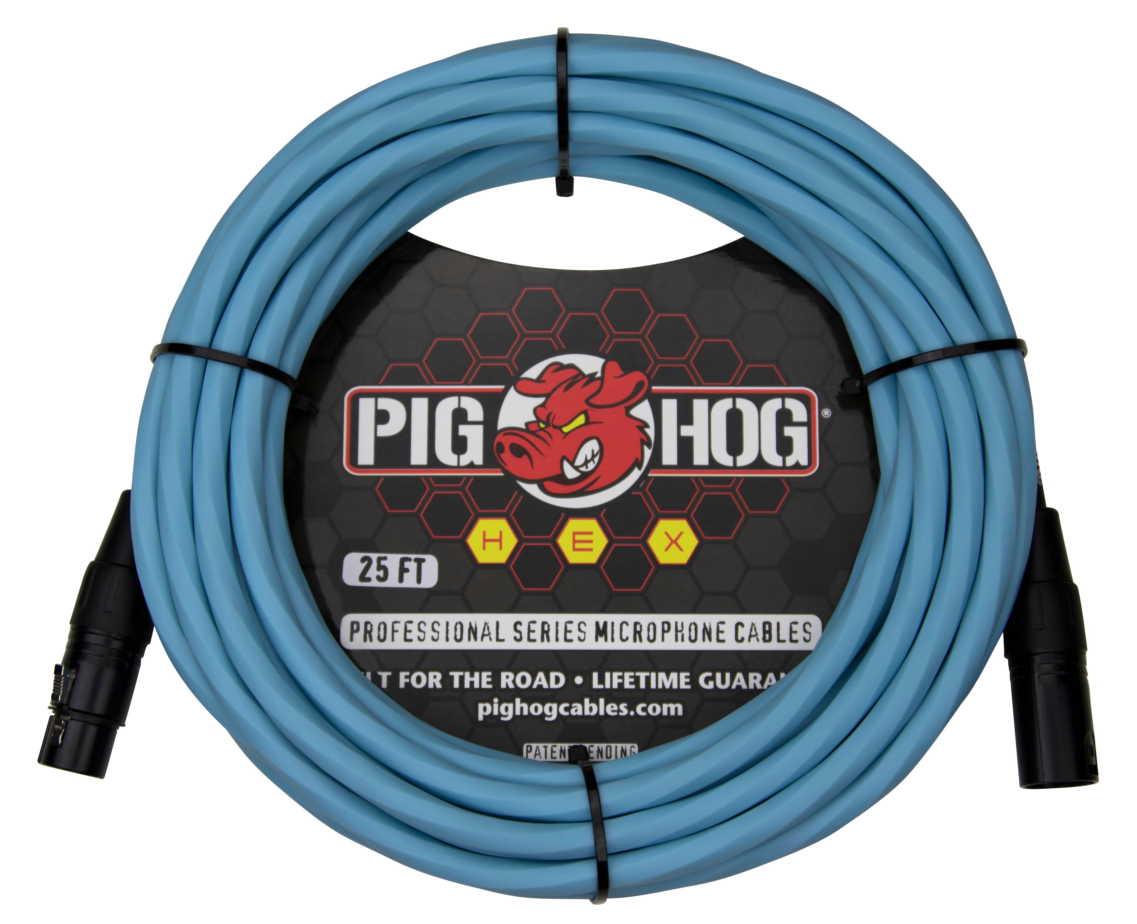 Pig Hog Hex Series Mic Cables - Daphne Blue