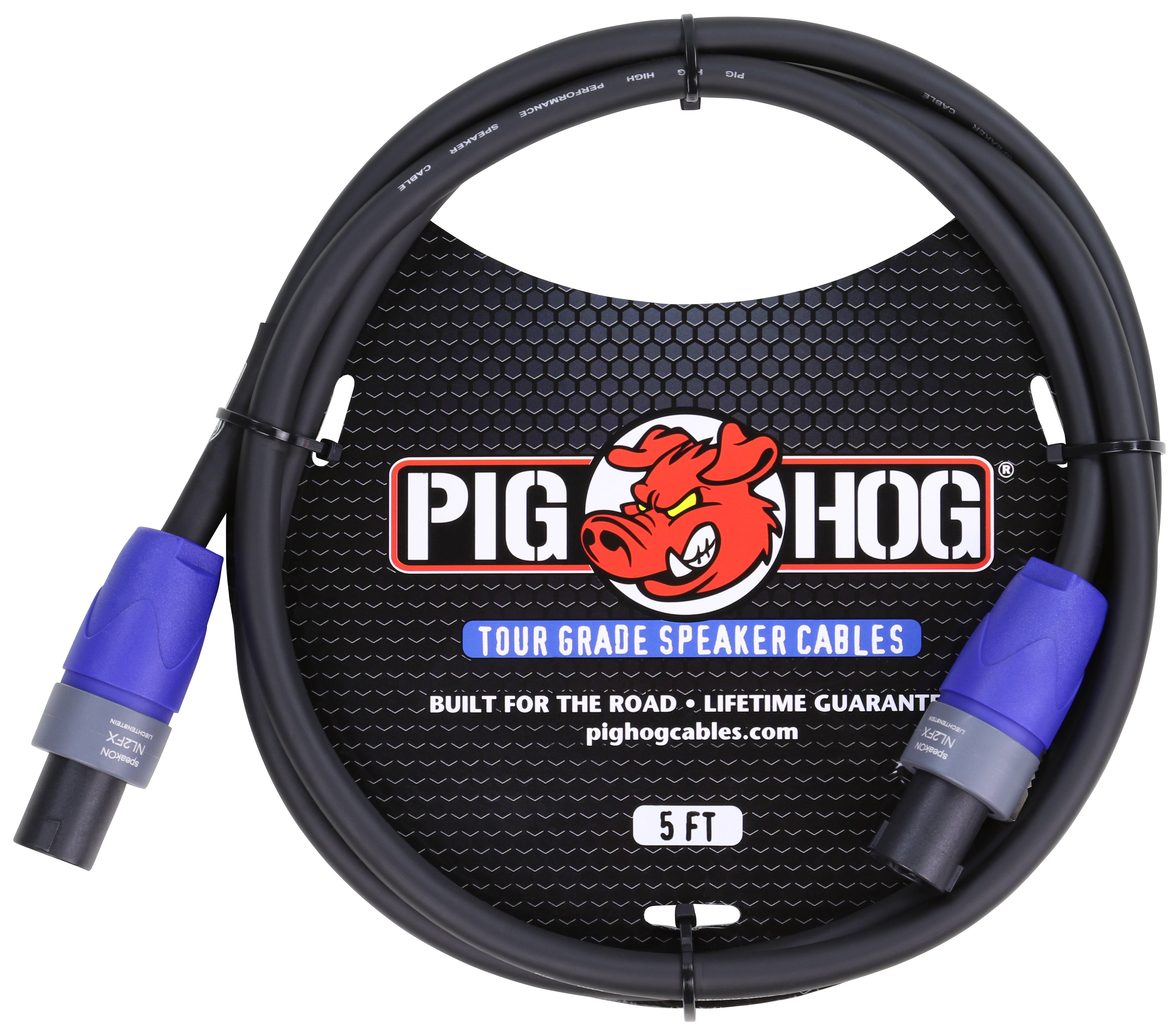 Pig Hog Speaker Cable, (14 gauge wire), Speakon to Speakon