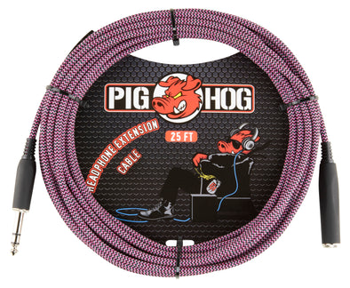 Pig Hog Solutions - 25ft Headphone Extension Cable, 1/4, Riviera Purp