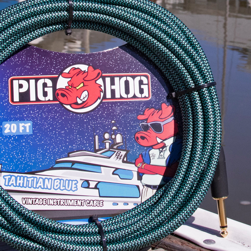 Pig Hog "Tahitian Blue" Instrument Cable