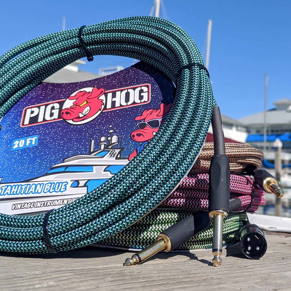 Pig Hog "Tahitian Blue" Instrument Cable