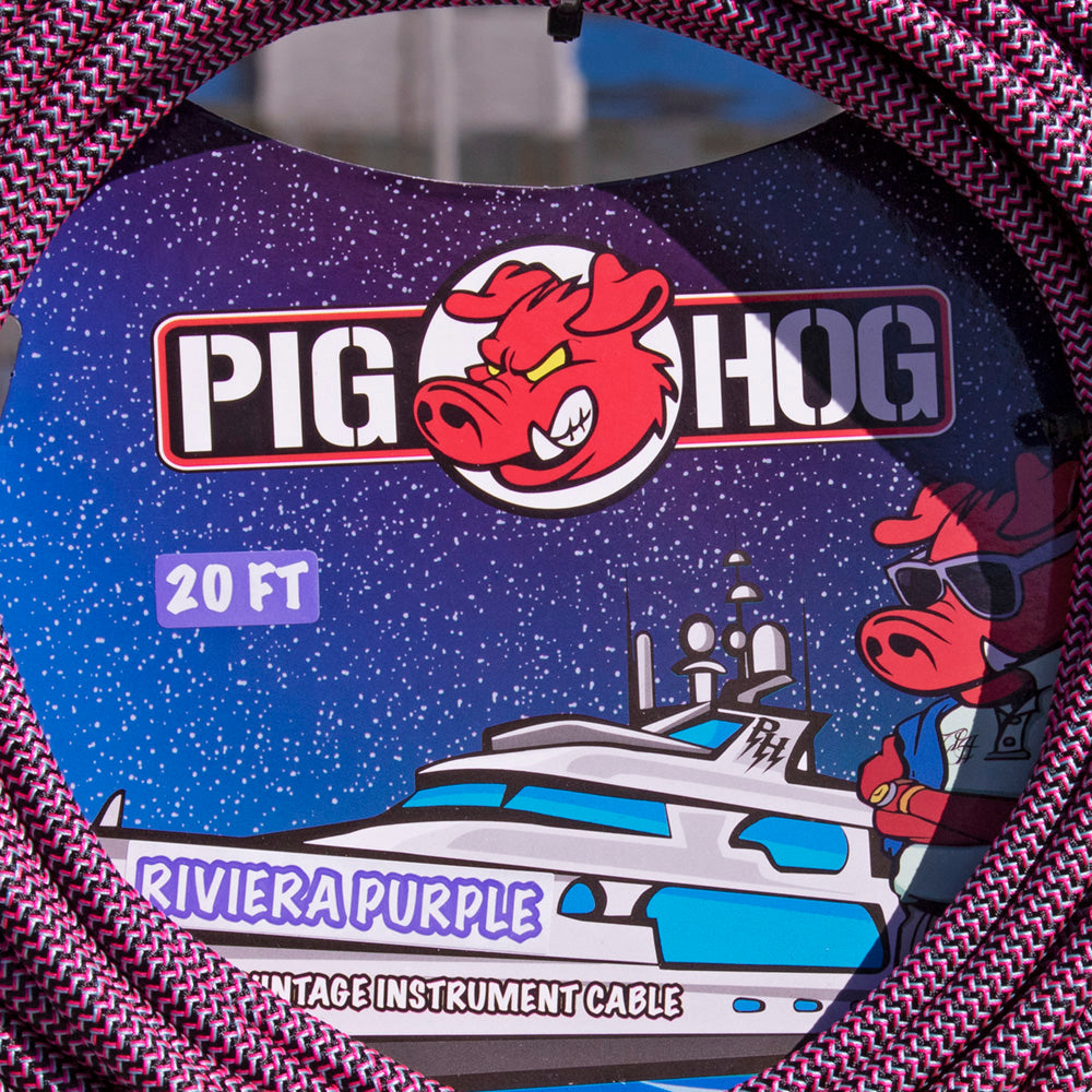 Pig Hog "Riviera Purple" Woven Mic Cable, XLR