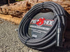 Pig Hog Black & White Woven Mic Cable, 30ft XLR