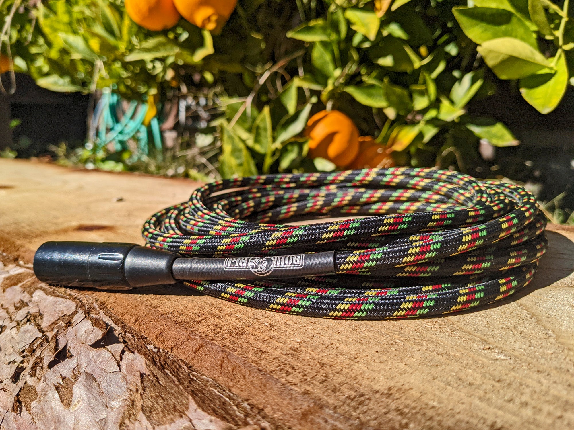 Pig Hog "Rasta Stripes" Woven Mic Cable, XLR