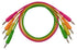 mono patch cables (Neon orange, neon green, neon yellow, neon pink)