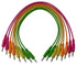 mono patch cables (Neon orange, neon green, neon yellow, neon pink)