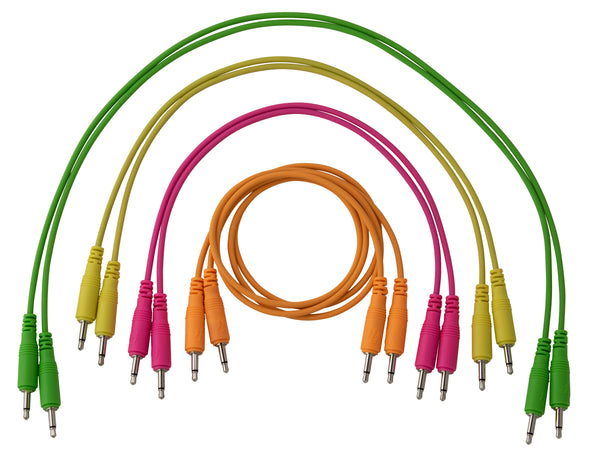 Mixed pack mono patch cables - 2x 10", 2x 12", 2x18", 2x24"