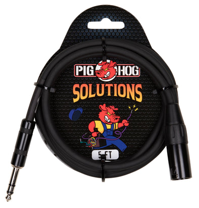 Pig Hog Solutions - 5ft TRS(M)-XLR(M) Balanced Cable