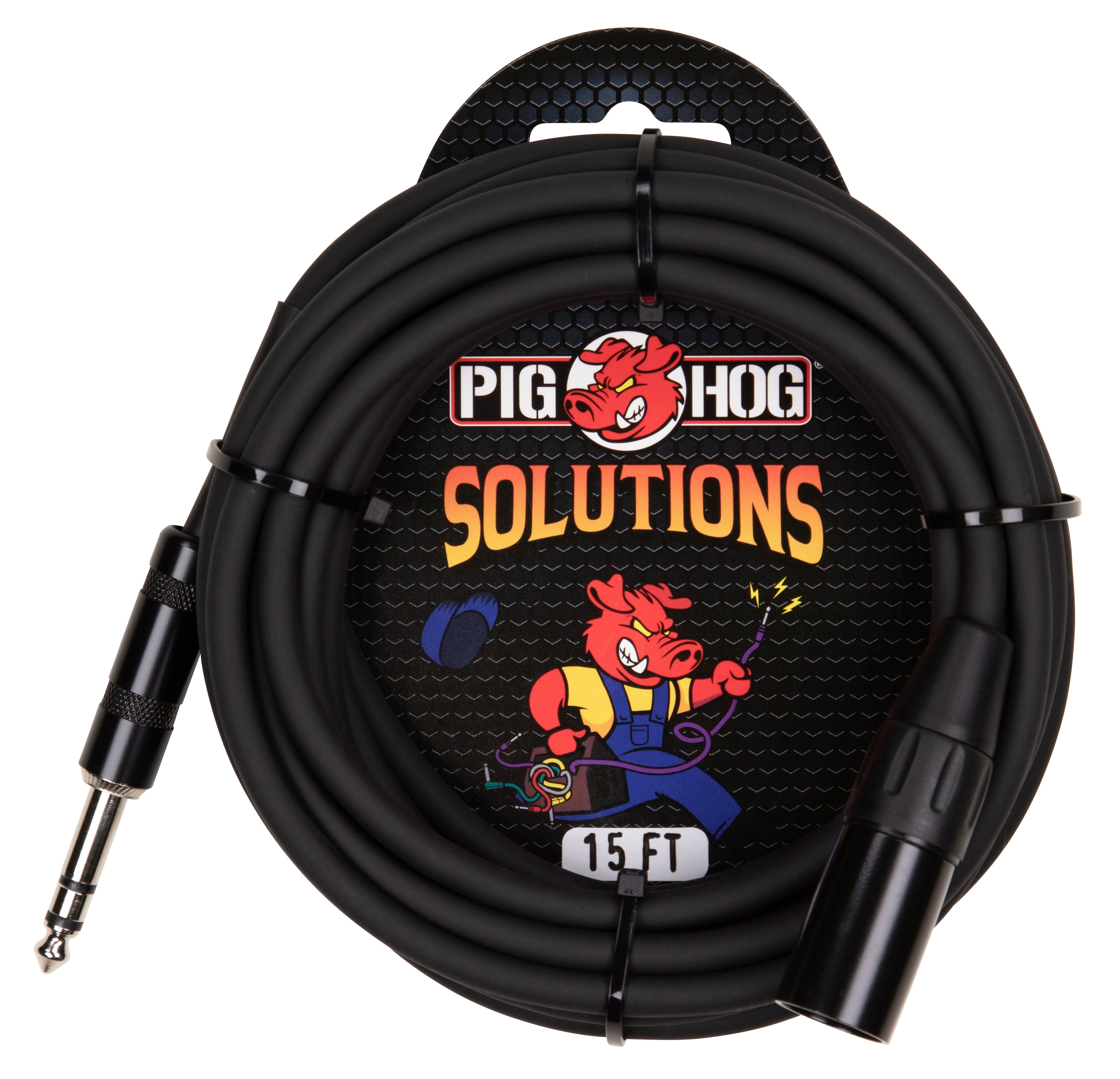 Pig Hog Solutions - 15ft TRS(M)-XLR(M) Balanced Cable