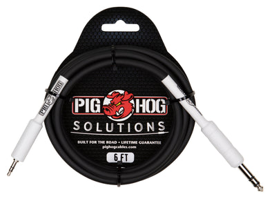 Pig Hog Solutions - 1/4" TRS to 1/8" mini, 6ft